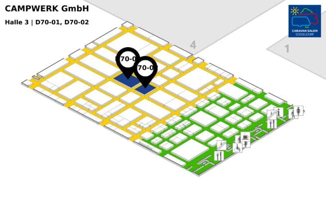 Plan du hall Caravan Salon Düsseldorf